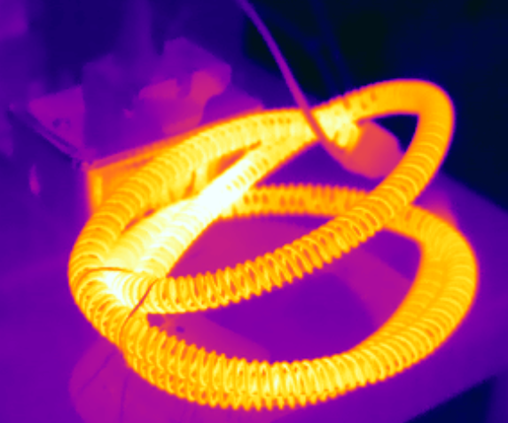 Medical tubing in thermal vision